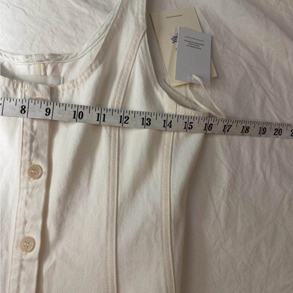 NWT Citizens of Humanity Rosetta Dress in Pashima White Denim Cotton 2 - Picture 12 of 16